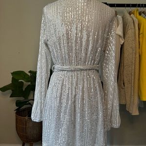 Sequin wrap dress